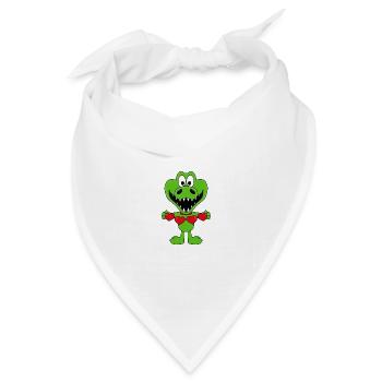 KROKODIL - LIEBE - TIER - KIND - BABY - TIERISCH - Bandana Dreieckstuch - Weiß - Vorne