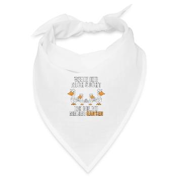 WENN IHR MICH SUCHT ICH BIN BEI MEINEN GÄNSEN - Bandana Dreieckstuch - Weiß - Vorne