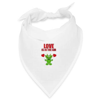 LOVE IS IN THE AIR - DRAGON - DRACHE - LIEBE - Bandana Dreieckstuch - Weiß - Vorne