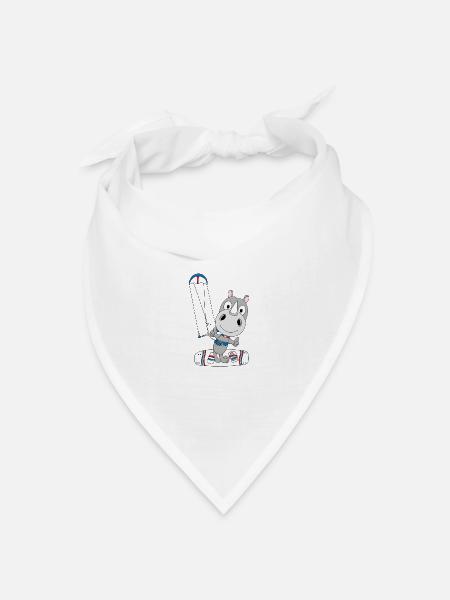 NASHORN - KITESURFER - KITEN - KITE - KITER - Bandana Dreieckstuch - Weiß