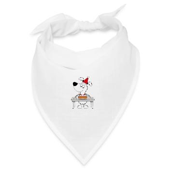HUND - WEIHNACHTSBÄCKEREI - KEKSE BACKEN - TIER - Bandana Dreieckstuch - Weiß - Vorne