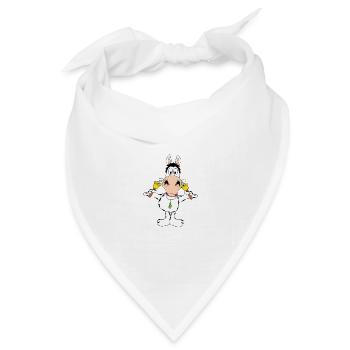 PFERD - PONY - GLOCKEN - WEIHNACHTEN - TIERISCH - Bandana Dreieckstuch - Weiß - Vorne