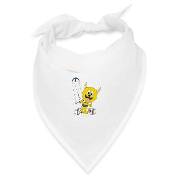 MONSTER - KITER - KITE - KITESURFER - KITEN - Bandana Dreieckstuch - Weiß - Vorne