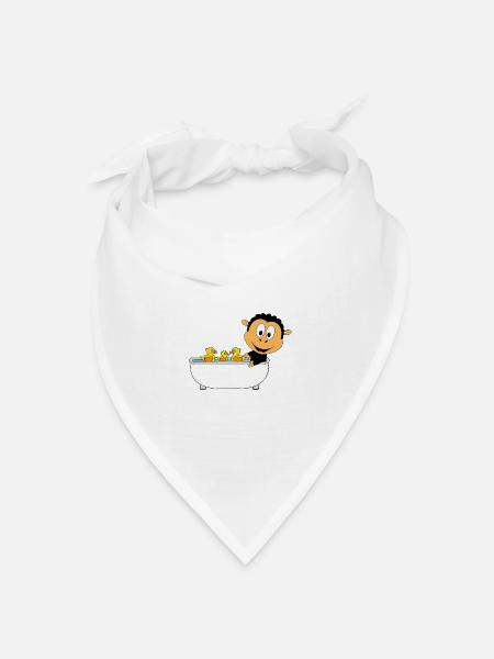 SCHAF - BADEN - BADEWANNE - BADEENTEN - TIER - Bandana Dreieckstuch - Weiß