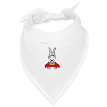 SUPERHELD - ESEL - TIER - KIND - BABY - Bandana Dreieckstuch - Weiß - Vorne