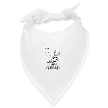 ESEL - KITESURFER - KITE - KITER - TIERISCH - GUT - Bandana Dreieckstuch - Weiß - Vorne