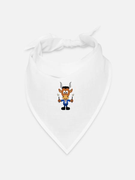 ZAUBERER - ZAUBERN - STIER - BULLE - TIER - Bandana Dreieckstuch - Weiß