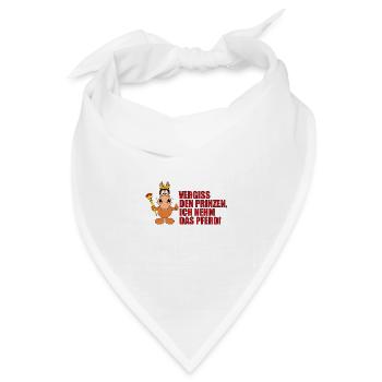 VERGISS DEN PRINZEN, ICH NEHM DAS PFERD! - Bandana Dreieckstuch - Weiß - Vorne