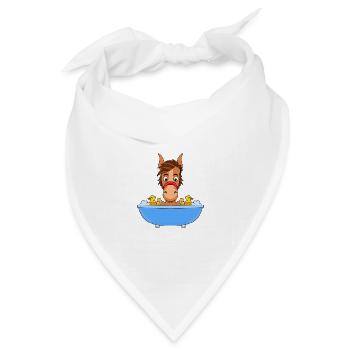PFERD - PONY - BADEWANNE - Bandana Dreieckstuch - Weiß - Vorne