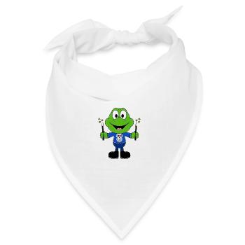ZAUBERN - ZAUBERER - MAGIE - FROSCH - TIER - Bandana Dreieckstuch - Weiß - Vorne