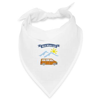 womo ruft - Bandana Dreieckstuch - Weiß - Vorne