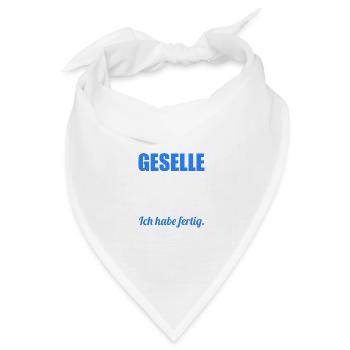 Gesellenbrief Abschluss Geselle 2022 - Bandana Dreieckstuch - Weiß - Vorne