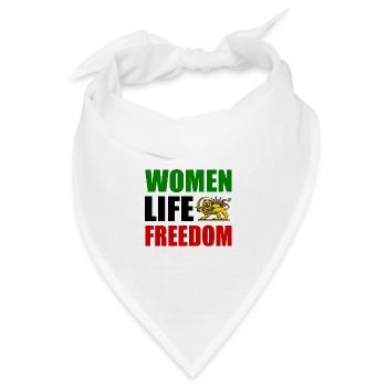 Women life freedom - Bandana Dreieckstuch - Weiß - Vorne