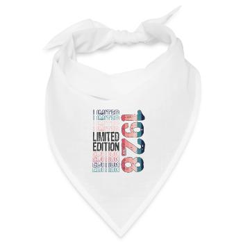 Limited Edition seit 1928 Geburtstag Vintage 1928 - Bandana Dreieckstuch - Weiß - Vorne