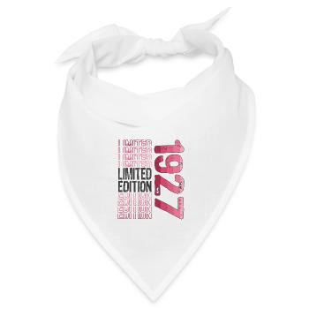 Limited Edition seit 1927 Geburtstag Vintage 1927 - Bandana Dreieckstuch - Weiß - Vorne