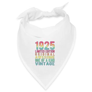 Limited Edition seit 1925 Geburtstag Vintage 1925 - Bandana Dreieckstuch - Weiß - Vorne