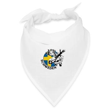 SCHWEDEN Elch Tier Wildnis Wilsigns - Bandana Dreieckstuch - Weiß - Vorne