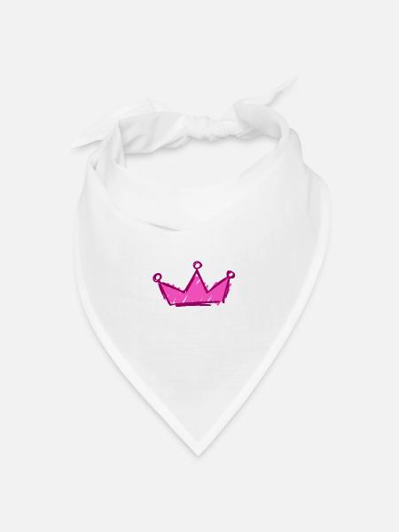 Krone - Bandana Dreieckstuch - Weiß