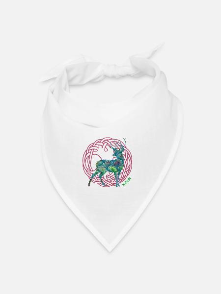 hirsch dwalin e 115 - Bandana Dreieckstuch - Weiß