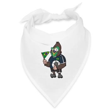Brasilianischer Gorilla - Bandana Dreieckstuch - Weiß - Vorne
