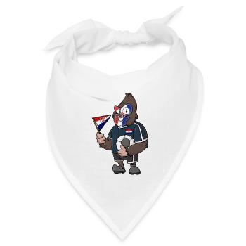 Kroatischer Gorilla - Bandana Dreieckstuch - Weiß - Vorne