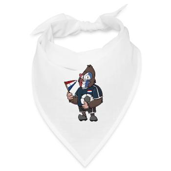 Niederländischer Gorilla - Bandana Dreieckstuch - Weiß - Vorne