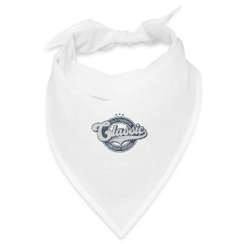 Klassische Old Fashion Denim Vintage Waren blau - Bandana Dreieckstuch - Weiß - Vorne