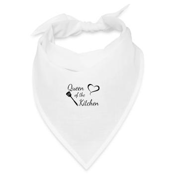 Queen of the Kitchen - Bandana Dreieckstuch - Weiß - Vorne