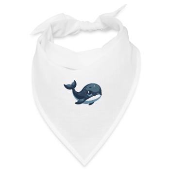 Wal - Bandana Dreieckstuch - Weiß - Vorne