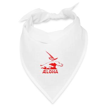 ÆLOHA Windsurfen in Dänemark - Bandana Dreieckstuch - Weiß - Vorne