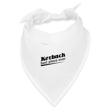 Korbach - Stadt best place ever - Bandana Dreieckstuch - Weiß - Vorne