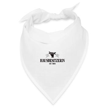 Hausbesitzerin 2024 Bauherrin Hauskauf Hausbau - Bandana Dreieckstuch - Weiß - Vorne