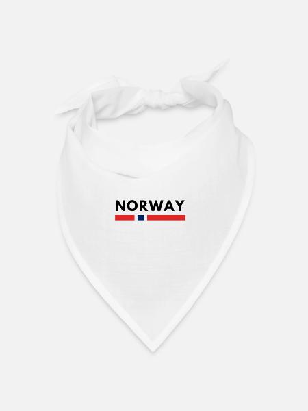 Norwegen - Bandana Dreieckstuch - Weiß