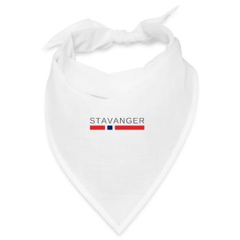 Stavanger Norwegen - Bandana Dreieckstuch - Weiß - Vorne
