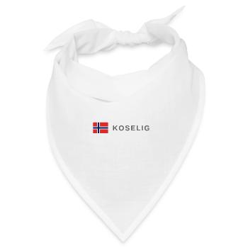Gemütliches Norwegen - Bandana Dreieckstuch - Weiß - Vorne
