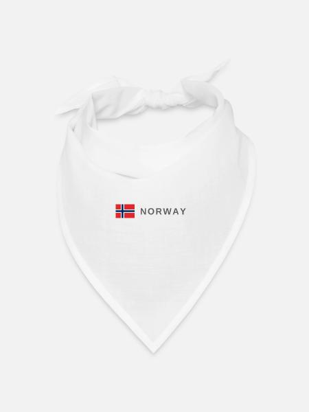 Norwegen - Bandana Dreieckstuch - Weiß