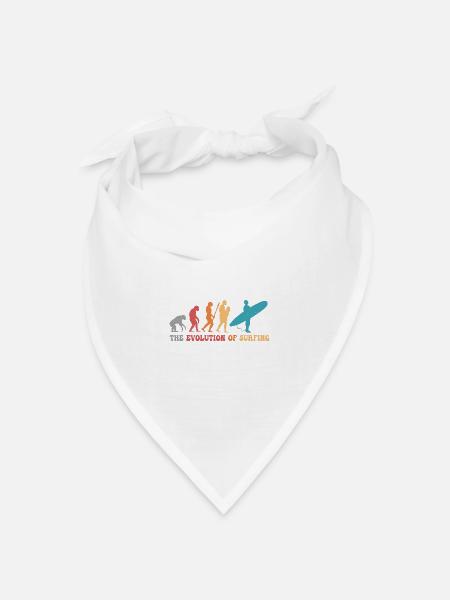 Surf-Evolution des Surfens Surfer-Humor - Bandana Dreieckstuch - Weiß