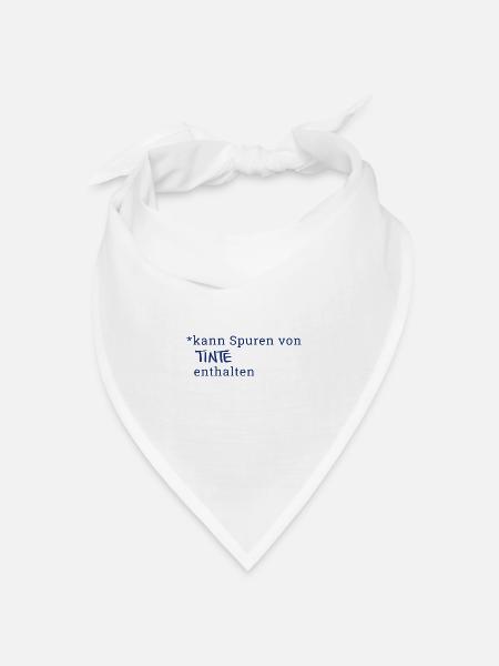 Lustige Lehrer Sprüche - Spuren von Tinte Lehrerin - Bandana Dreieckstuch - Weiß
