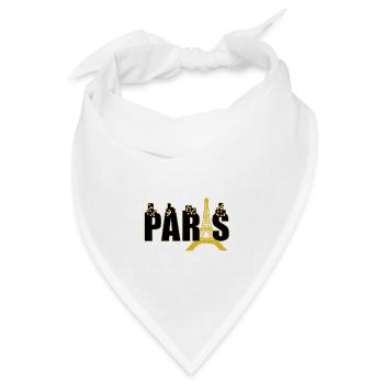 Paris die goldig leuchtende Stadt, Frankreich - Bandana Dreieckstuch - Weiß - Vorne