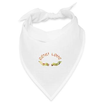 reiki hände e 114 - Bandana Dreieckstuch - Weiß - Vorne