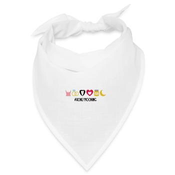 #Honeymooning Flitterwochen Hochzeit Reise Urlaub - Bandana Dreieckstuch - Weiß - Vorne
