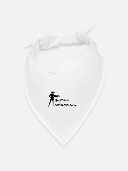Super Mama - Bandana Dreieckstuch - Weiß
