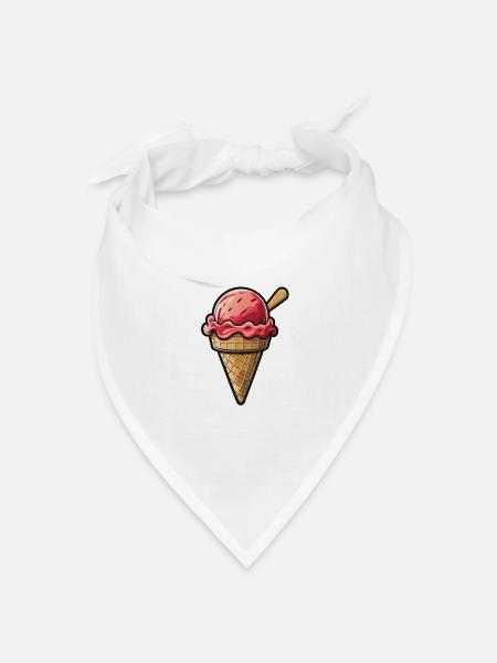 Eis - Bandana Dreieckstuch - Weiß