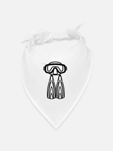 masqueetpalmes - Bandana Dreieckstuch - Weiß