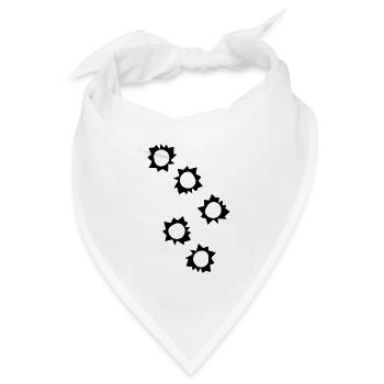 shot hole - Bandana Dreieckstuch - Weiß - Vorne