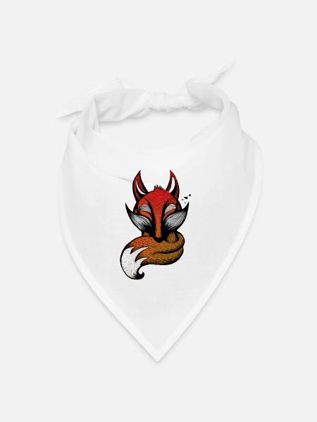 Fuchs - Bandana Dreieckstuch - Weiß