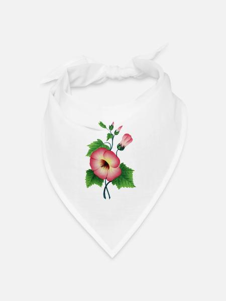Lilie - Bandana Dreieckstuch - Weiß
