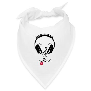 cle Helme dj Equalizer Boden Anmerkung3 - Bandana Dreieckstuch - Weiß - Vorne