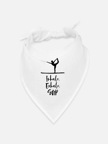 yoga sup inhale exhale geschenk - Bandana Dreieckstuch - Weiß