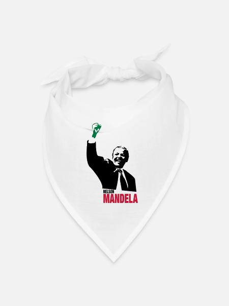Nelson Mandela - Bandana Dreieckstuch - Weiß